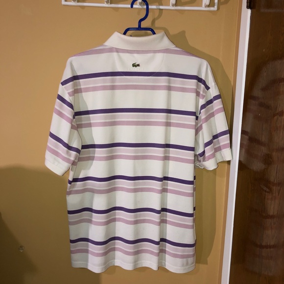 *LACOSTE* White and purple polo - Picture 2 of 2